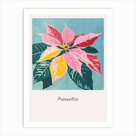 Poinsettia 2 Square Flower Illustration Poster Art Print