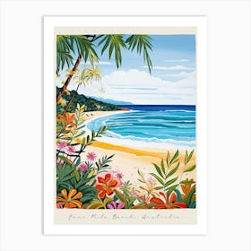 Poster Of Four Mile Beach, Australia, Matisse And Rousseau Style 4 Art Print