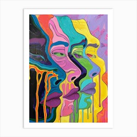 Four Faces 3 Art Print