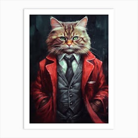 Gangster Cat Ragamuffin Art Print