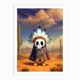 Skull Indian 1 Art Print