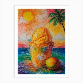 Mango Ice Cream 4 Art Print