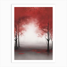 Red Forest Art Print