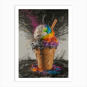 Rainbow Ice Cream Art Print