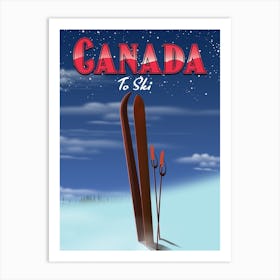 Canada To Ski Art Print