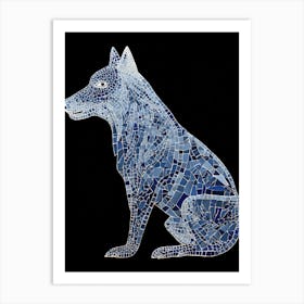 Mosaic Wolf Art Print