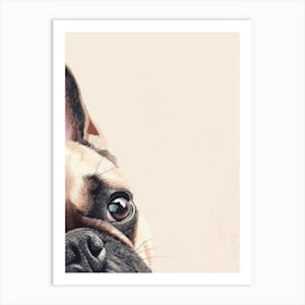 French Bulldog Portrait.Generated AI. Art Print Art Print