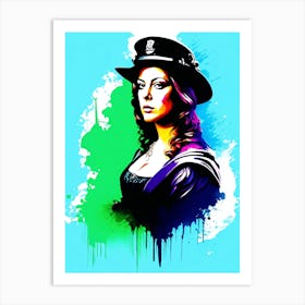 Beautiful Policewoman Art Print