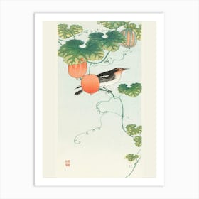 Songbird In Cucumber Plant (1925 1936), Ohara Koson Art Print