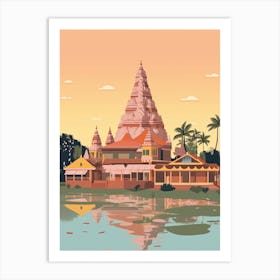 Prayagraj India  Travel Illustration 3 Art Print