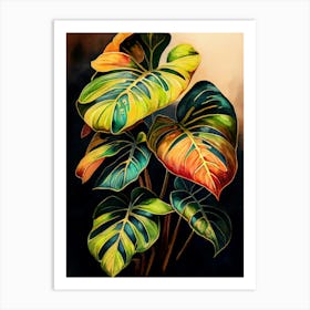 Tropical Leaves 3 nature flora Art Print