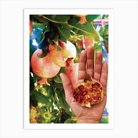Pomegranate Hand Art Print
