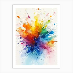 Rainbow Splashes Poster