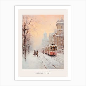 Dreamy Winter Painting Poster Budapest Hungary 2 Art Print