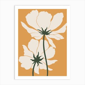 White Flowers 4 Art Print