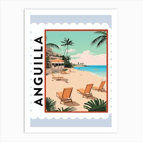 Anguilla 1 Travel Stamp Poster Art Print