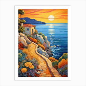 Sunset By The Sea Art Print