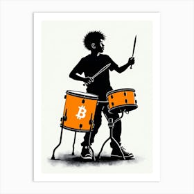 Bitcoin Drumming Art Print