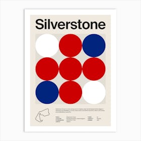 Mid Century Silverstone F1 Art Print