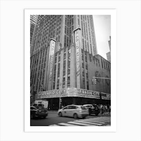 Radio City Hall, New York City| Black and White Photography Art Print