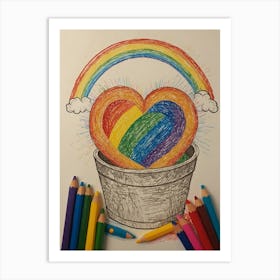 Rainbow Heart 19 Art Print