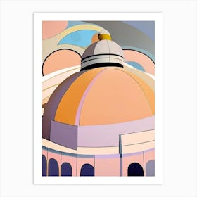 Observatory Dome Musted Pastels Space Art Print