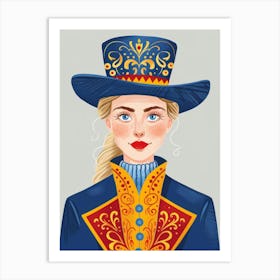 Girl In A Hat 8 Art Print