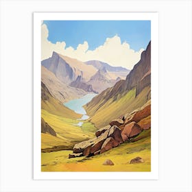 Lares Trek Peru 3 Vintage Travel Illustration Art Print