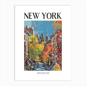Upper West Side New York Colourful Silkscreen Illustration 4 Poster Art Print