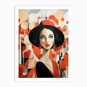 Woman In A Hat 2 Art Print