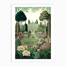 Schönbrunn Palace Gardens, 1, Austria Vintage Botanical Art Print