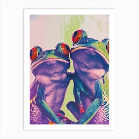 Polaroid Inspired Frogs 2 Art Print