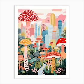 Hong Kong, Illustration In The Style Of Pop Art 3 Art Print