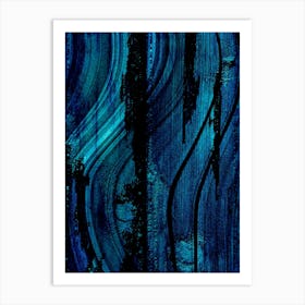 Blue Abstraction Texture Deep Ocean Floor 2 Art Print
