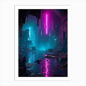 Neon City Art Print