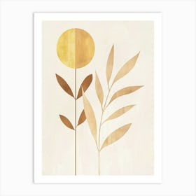 Golden Leaves Canvas Print Art Print