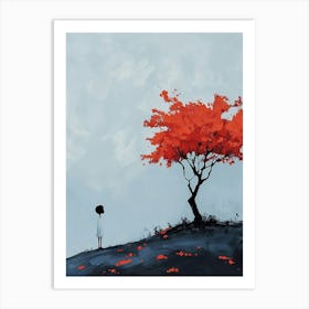 Red Tree Art Print