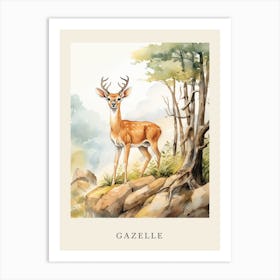 Beatrix Potter Inspired  Animal Watercolour Gazelle 3 Art Print