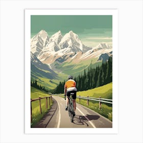 Tour De Mont Blanc France 3 Vintage Travel Illustration Art Print