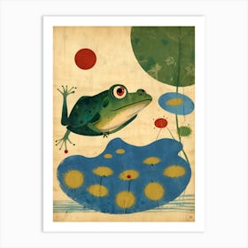 Frog In The Pond 1 Art Print