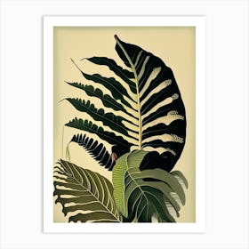 Hart S Tongue Fern Rousseau Inspired Art Print