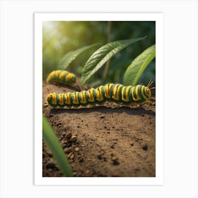 Caterpillars In The Garden Art Print