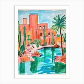 The Phoenician   Scottsdale, Arizona   Resort Storybook Illustration 1 Art Print