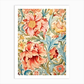 Floral Wallpaper 224 Art Print