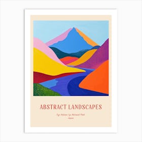 Colourful Abstract Fuji Hakone Izu National Park Japan 1 Poster Art Print