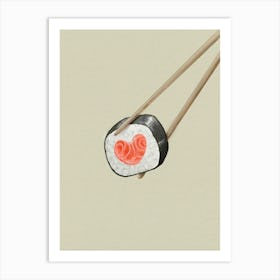 Heart Sushi Art Print Art Print