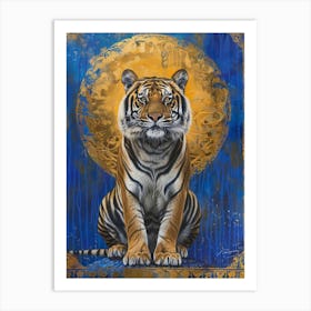 Tiger In The Moonlight Art Print