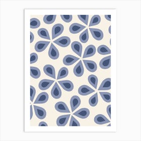 Daisy Florets | 01 – Blue Floral Art Print