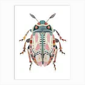 Colourful Insect Illustration Pill Bug 16 Art Print
