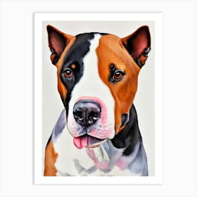 Bull Terrier Watercolour Dog Art Print